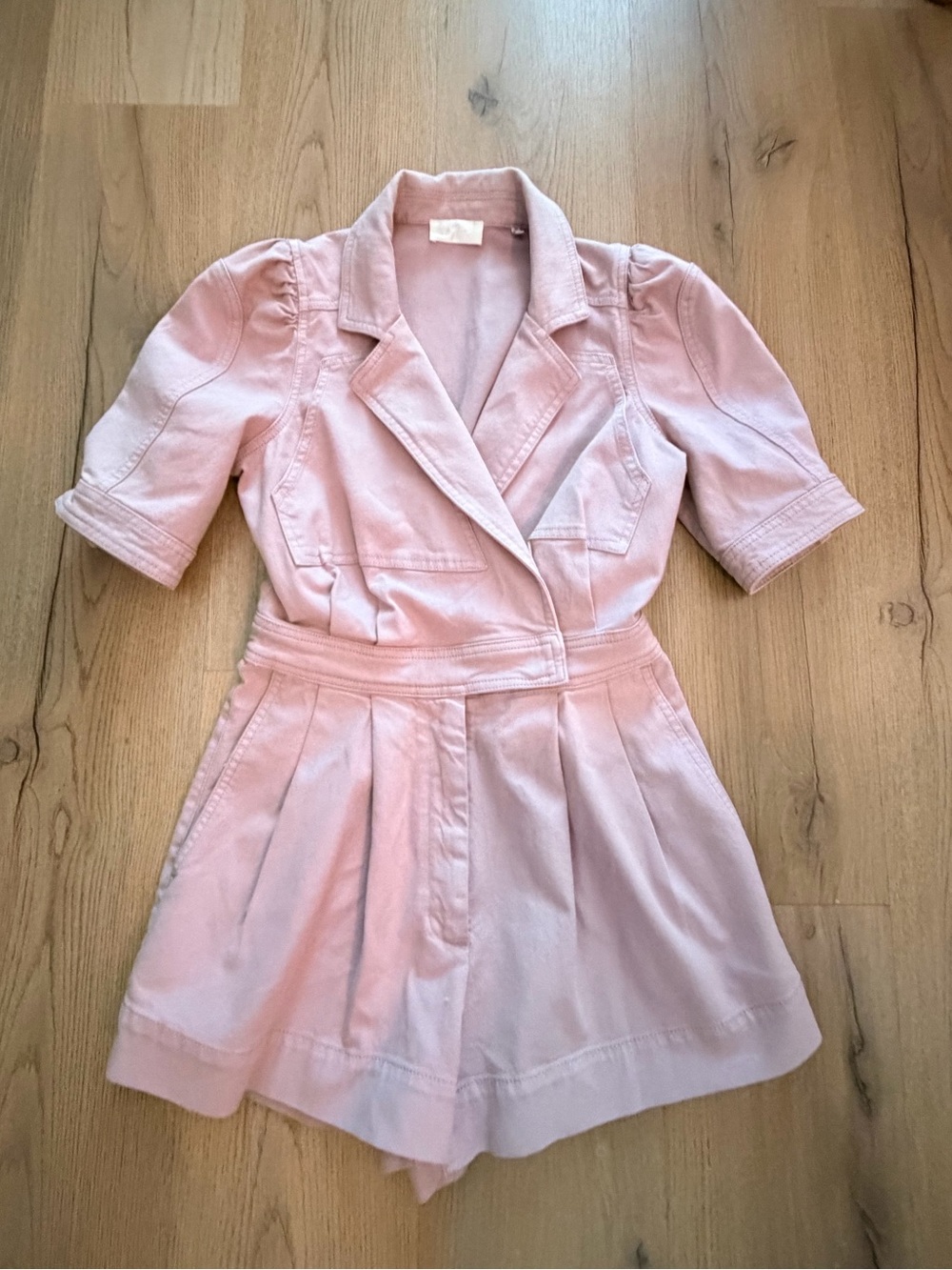 Women’s Lilac Short Sleeve Trench Romper
